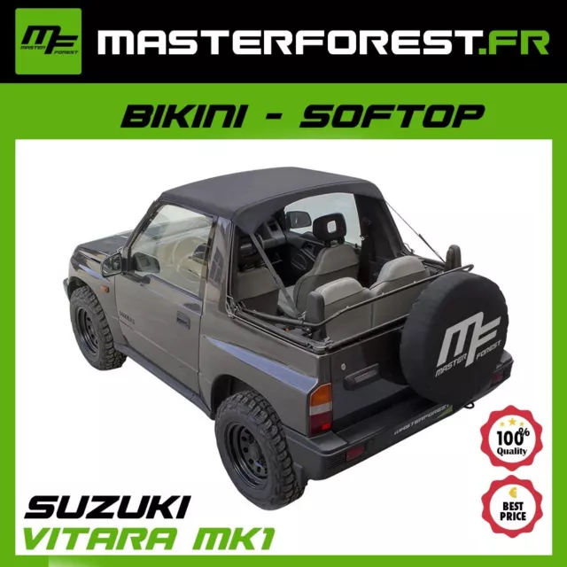 Bikini Verdeck / Ersatzverdeck schwarz für Suzuki Vitara MK1 (88-98) Softtop