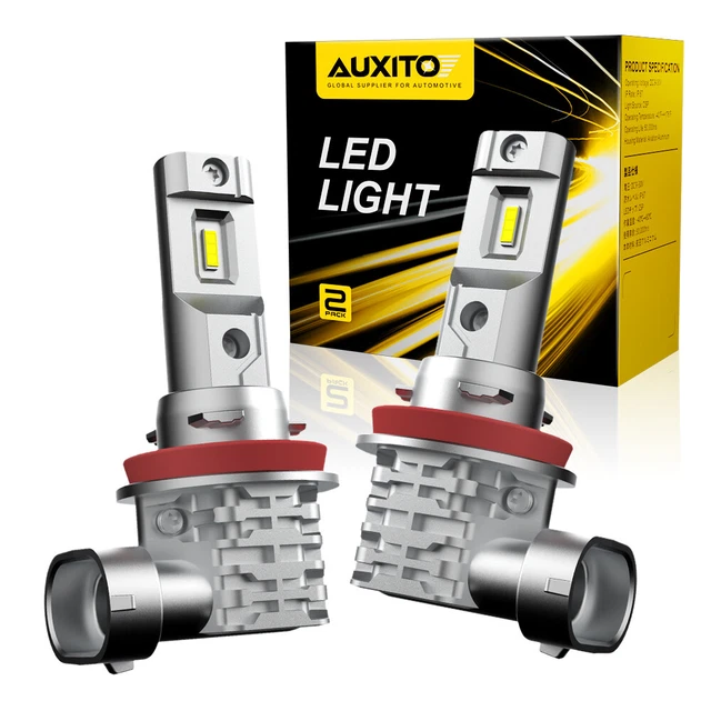 Headlight Bulb AUXITO H11/H8 LED S Combo Kit - Super White 40000LM, 6500K, 5-Year Warranty Led Lights For Car