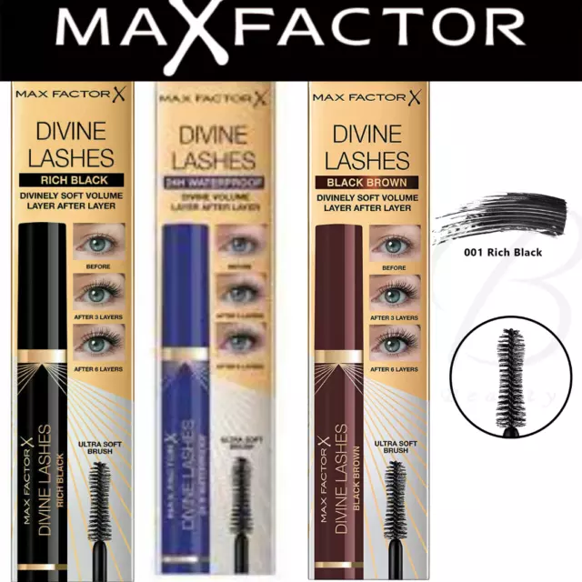 Max Factor Divine Lashes Soft Volume Layer Vitamin Mascara - Select Yours - New