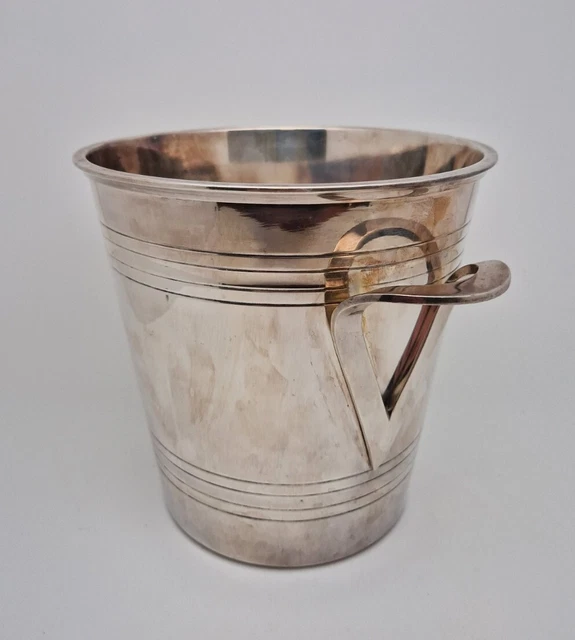 SEAU À CHAMPAGNE glacons ancien métal argenté orfèvrerie St-Médard ice