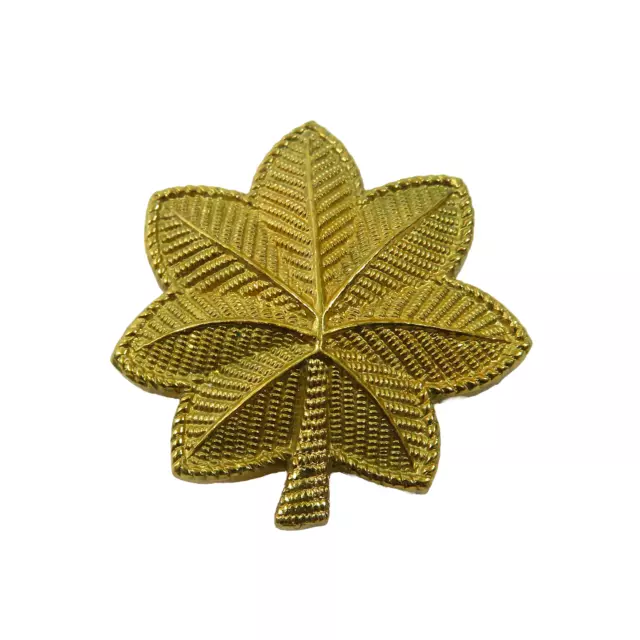 Vintage US MILITARY OFFICER 1" Gold Oak Leaf Pin HLP-GI Vietnam Era 2