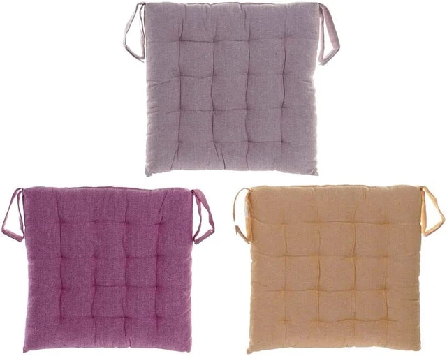 DKD Home Decor Coussin de Chaise Orange Coton Lilas (3 pièces) (40 x 40 x 4...
