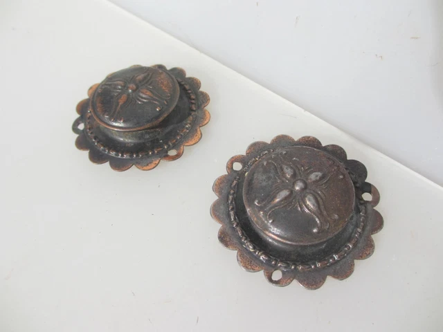 Antique Iron Picture Rail Hook Moulding Hanging Vintage Copper Plated Hooks