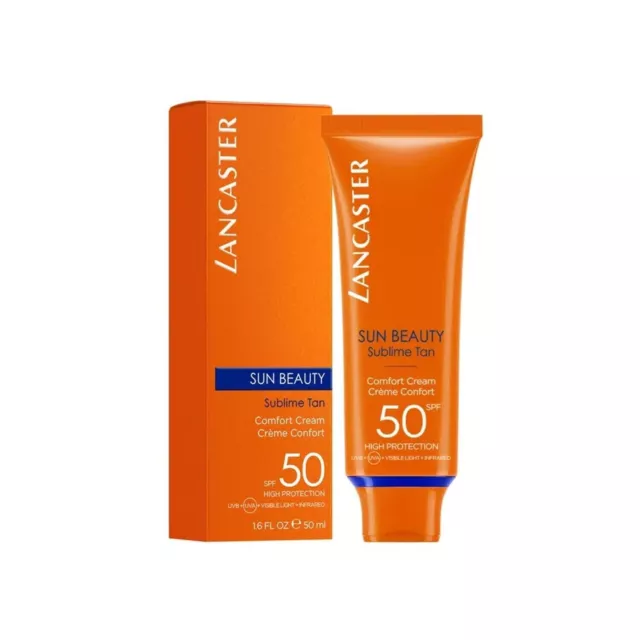 Lancaster Sun Beauty Crema Viso Comfort SPF50 Protezione Solare Alta 50ML