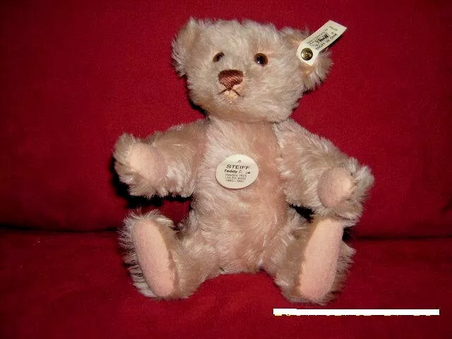 Steiff Original "Teddy Rose" Replica  1925 mit Knopf + Fahne + Schild - 25 cm