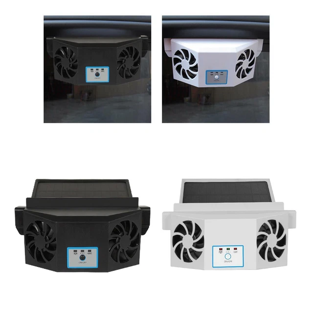 Ventilateur D'Échappement Solaire Voiture - 3 Ventilateurs Avec Panneau Solaire - Réduit Chaleur Et Odeurs
