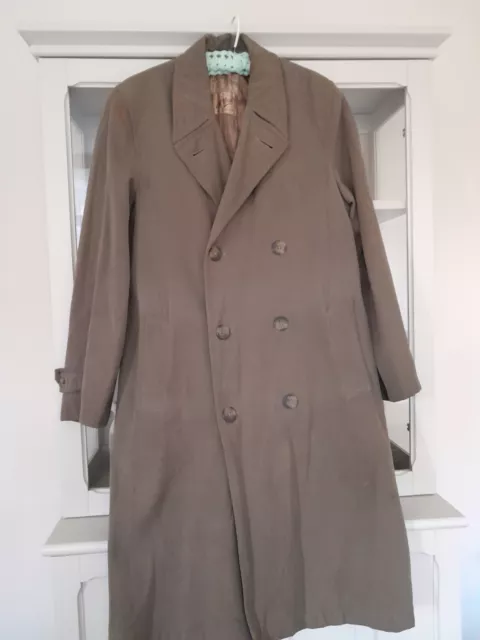 1940s Vintage Mens Dark Grey Overcoat