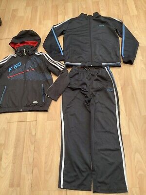 2 piece black Gola tracksuit and adidas track jacket age 9 - 12 yrs.