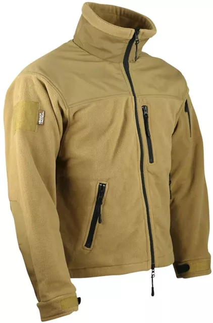 Mens Defender Tactical Fleece Jacket Coyote Combat Top Thermal Warm Jumper Shirt