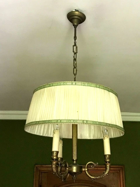 Ancienne Lanterne De Chef De Gare En Laiton Jaune - Lampe à Poser Vintage, XXème Siècle