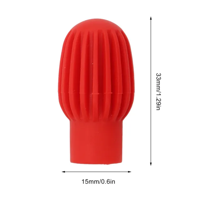 (Red)Drum Mute Tip No Noise 4Pcs Drumstick Silent Tips For Players For Wooden