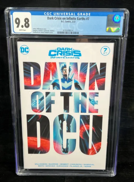 Dark Crisis on Infinite Earths #7 CGC 9.8 2022 DC , Dawn of DCU !! Regular Cover
