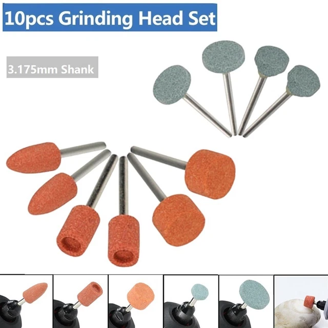 10 Pièces De Abrasif Grindstone 3mm Tige Grindstone Roue for Rotatif Outil