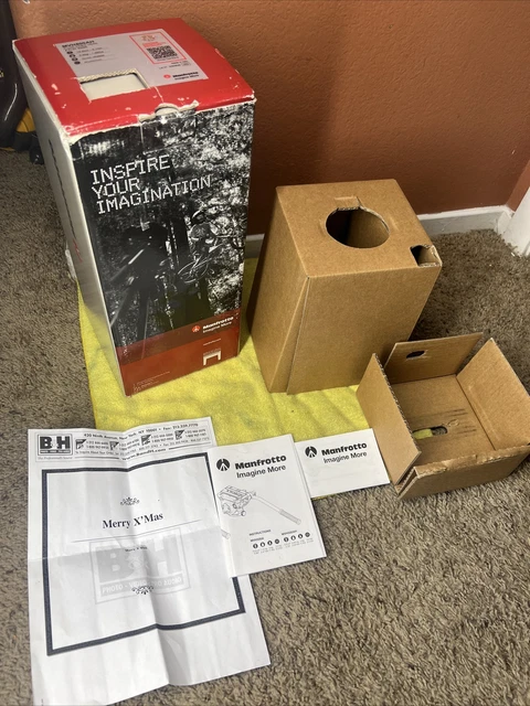 EMPTY BOX ONLY* Manfrotto MVH500AH Fluid Video Head Flat Base EMPTY BOX Warranty