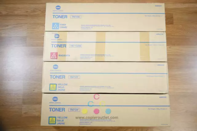 Open Genuine Konica Minolta TN713 CMYY Toner Cartridge Bizhub C659 C759 Same Day 2