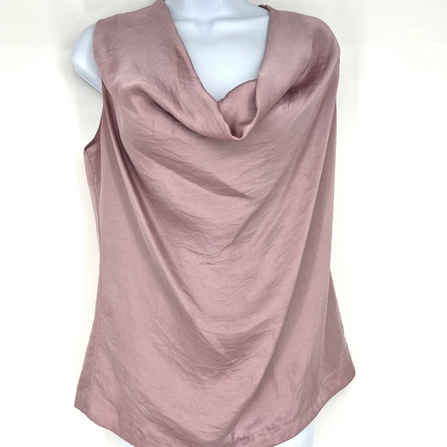 Michael Michael Kors Drape Blouse Dusty Rose Back Zip Lined Size 6