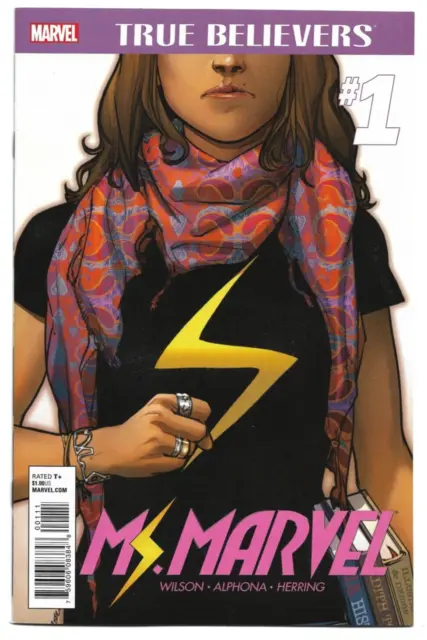 Ms. Marvel #1 (2014) True Believers edition Cover Artist: Sara Pichelli 9.2 NM-