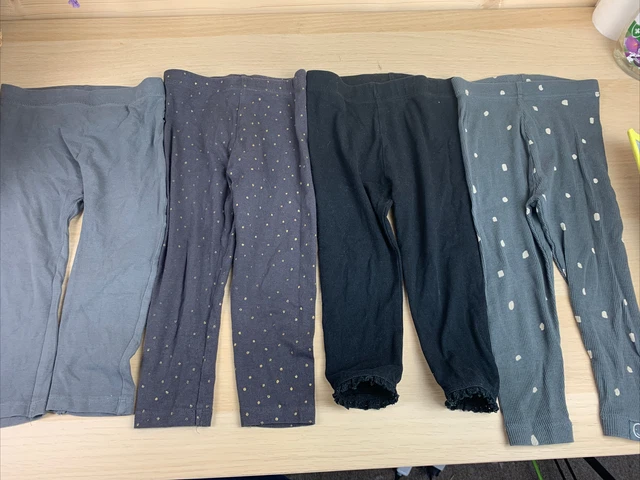 George 12-18 Girls Toddler Bundle Joblot Leggings Polka Grey Black Neutral