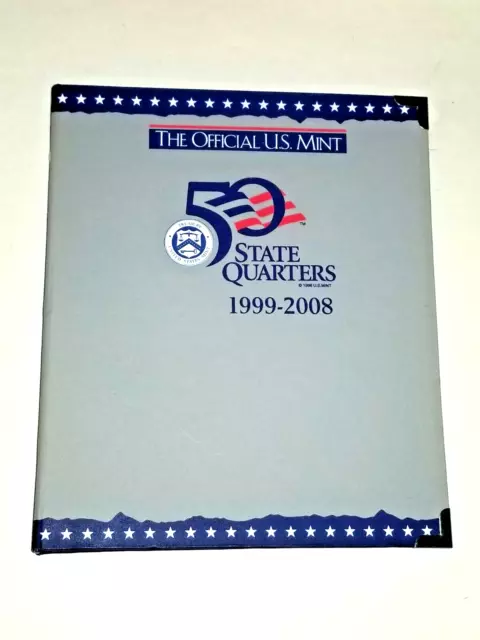 The Official US Mint 50 State Quarters Collectors Folder 1999-2008 P&D.