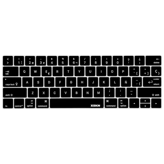 XSKN Spanish Silicone Keyboard Skin and Touchbar Protector for�2016 Newest Mac