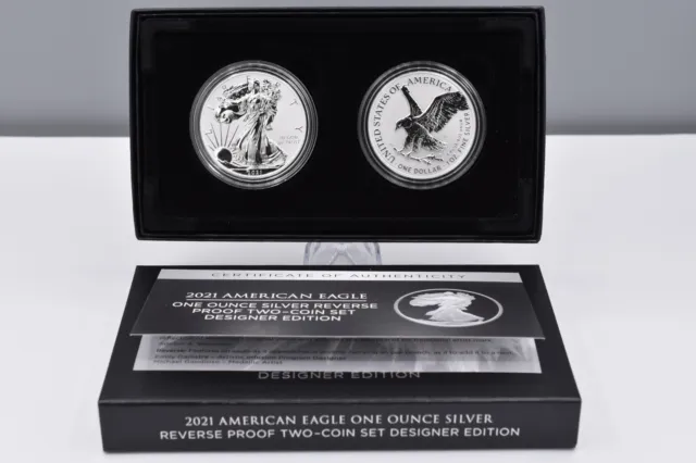 U.S. Mint 2021 American Eagle One Ounce Silver Reverse Proof Two-Coin Set #31