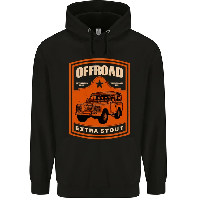 Offroad Extra Stout 4X4 Offroading Off Road Mens 80% Cotton Hoodie