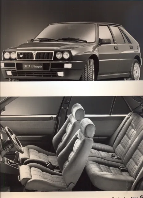 Lancia Delta HF integrale Evo original PRESS KIT 1991 ENGLISH text & 6 photos 2