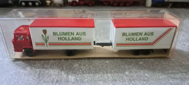 17 OVP LKW Spur H0 1:87 Wiking Magirus Hängerzug Blumen aus Holland