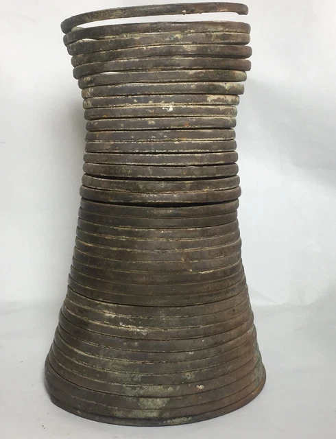 Large Ancient Asian Cambodia Coiled Spiral Bronze Bracelet EX-PISCOPO COLLECTION Large Ancient Asian Cambodia Coiled Spiral Bronze Bracelet EX-PISCOPO COLLECTION