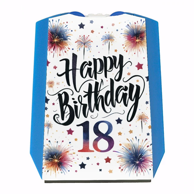 18. GEBURTSTAG FEUERWERK Parkscheibe mit Spruch Happy Birthday EUR 8,95