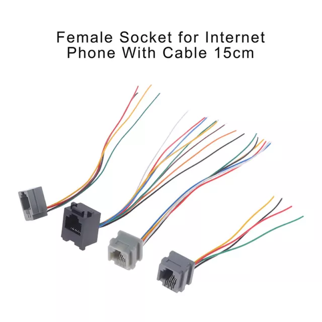 5PCS 616E 623k 616M 641D RJ11RJ12RJ45 Female Socket for Phone With Cable  YIUK