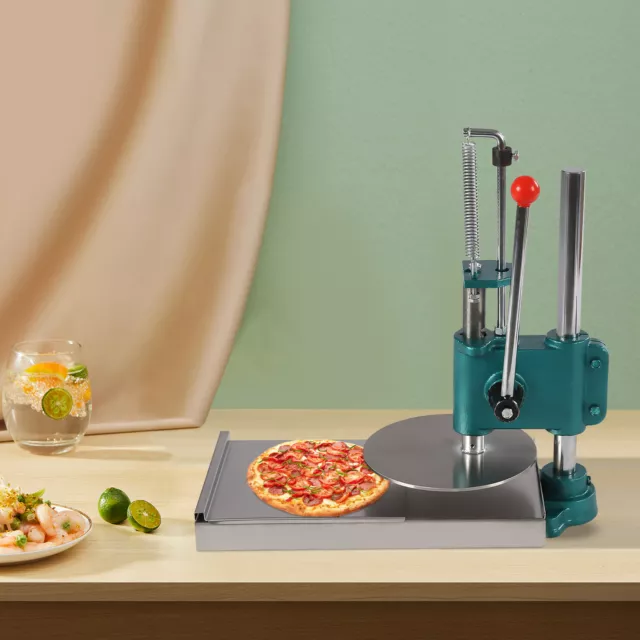 Pizza Dough Press Machine 9.5" Manual Lever Type Adjustable Thickness For Bread