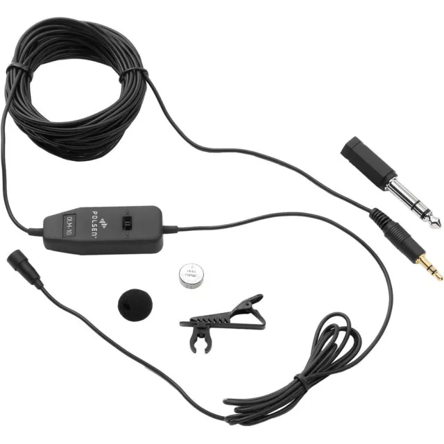 Polsen OLM-10 Omnidirectional Lavalier Microphone  for Camcorder, DSLR, Zoom