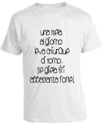 Frasi Divertenti Mela Giorno Tirare Maglia Maglietta T-shirt S M L XL XXL