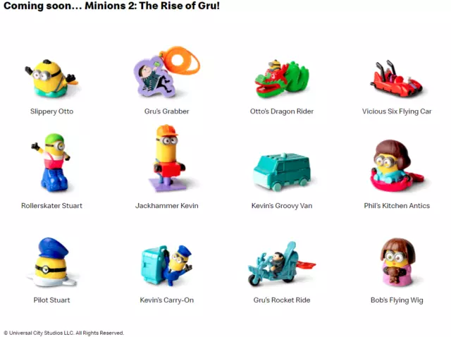 McDonald's Happy Meal Toy 2022 Minions 2 'The Rise of Gru' - Pick - Combine Post