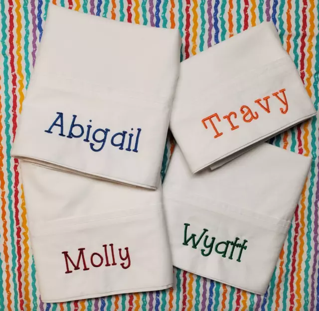 Personalized Embroidered Pillowcase