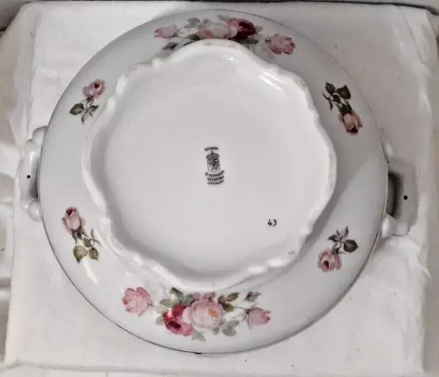 Bavarian Rose June Rose Schumann Arzberg Germany Covered Casserole Dish 3