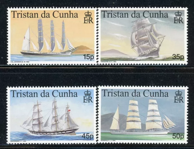 TRISTAN DA CUNHA 624-27 SG643-46 MNH 1998 Ships Maritime Heritage set of 4 CV$13