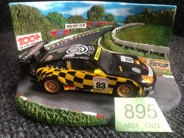 Scalextric Porsche 911 GT3R Black #83 1:32 Slot Car Rose Island Livery BT 895