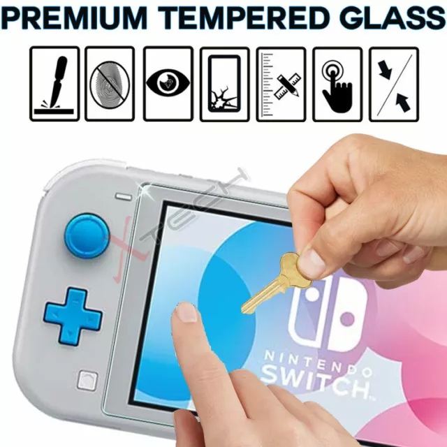 for Nintendo Switch Lite 100% Genuine TEMPERED GLASS Screen Protector Cover 2