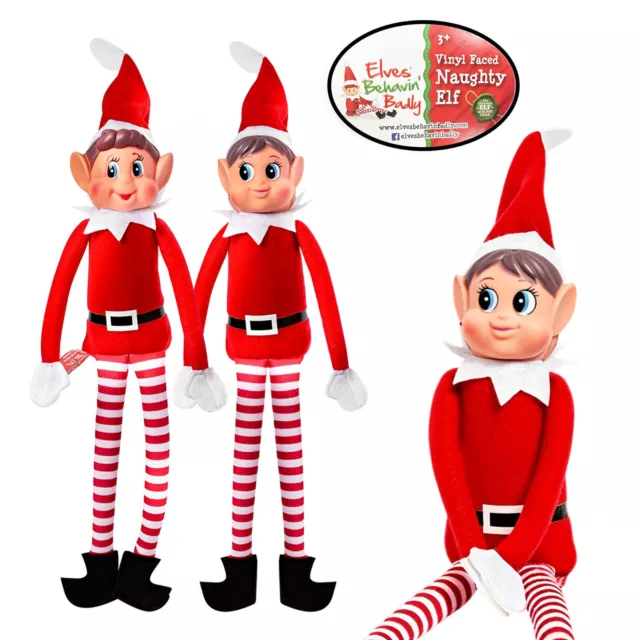 ❤︎Naughty Elves Christmas Original Elf Boy Girl Doll Plush Toy Bendy Xmas Decor