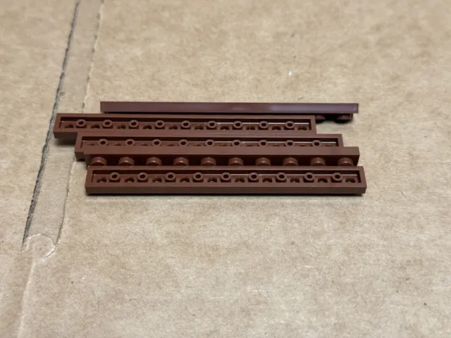 LEGO Parts - Reddish Brown Plate 1 x 10 - No 4477 - QTY 5
