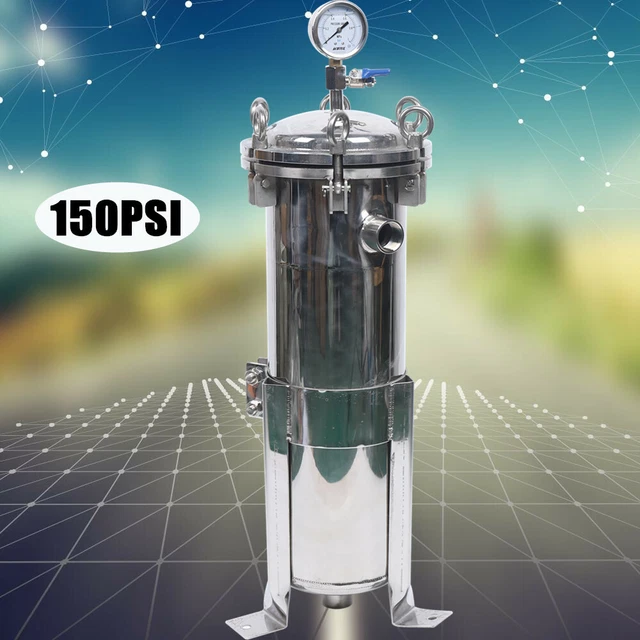 1x Multi-purpose Stainless Steel Bag Filter Pressure Filter Device 1.0Mpa 10t/H