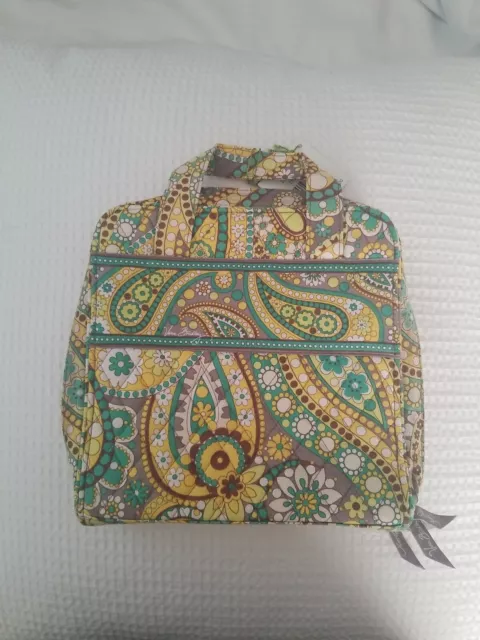 NWT Vera Bradley Lemon Parfait Tech Organizer Cosmetic Bag Travel Case