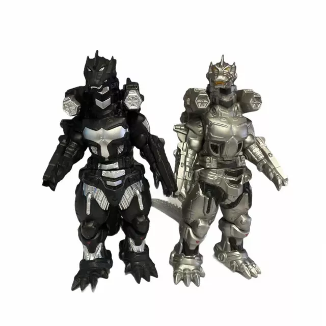 2 PCs Set 9" Mechagodzilla Machine Godzilla w/Shoulder Cannon Toy Action Figures
