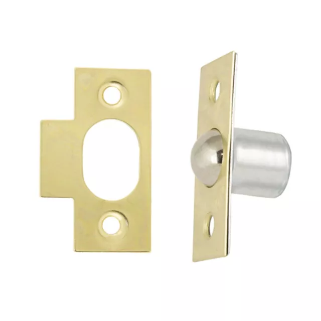 Roller Ball Bales Catch Spring Loaded Door Mortice Latch Polished Brass