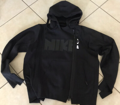 WOMENS NIKE BLACK X Sacai Double Zip Hoodie Sz M $107.99 - PicClick
