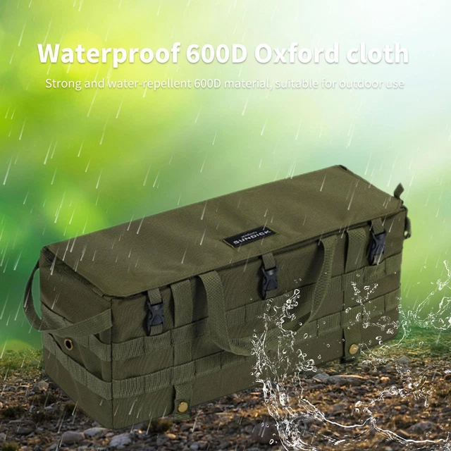 Bolsas de almacenamiento - Bolsillo colgante impermeable Molle para escritorio (verde ejército)