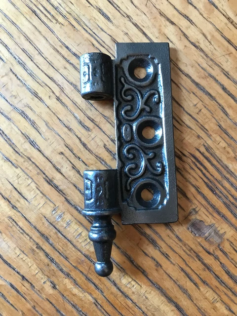 Antique Cast Iron Door Hinge, Right Half Only - 3" x 2½"