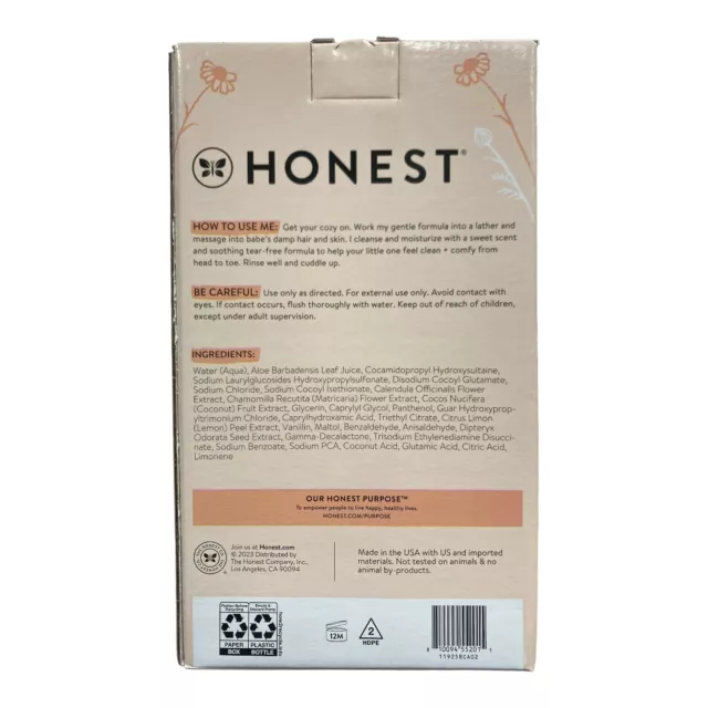 The Honest Company Comfort Sweet Cream Shampoo & Body Wash, 17 fl oz (2 Pack) 3